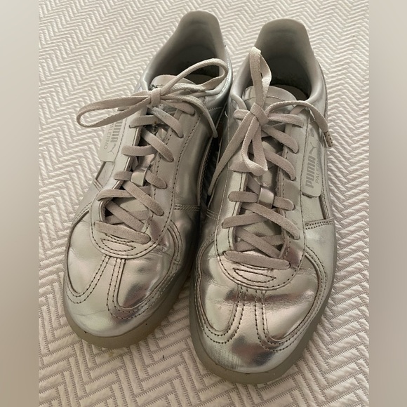 Puma Silver Palermo Sneakers - Picture 1 of 12